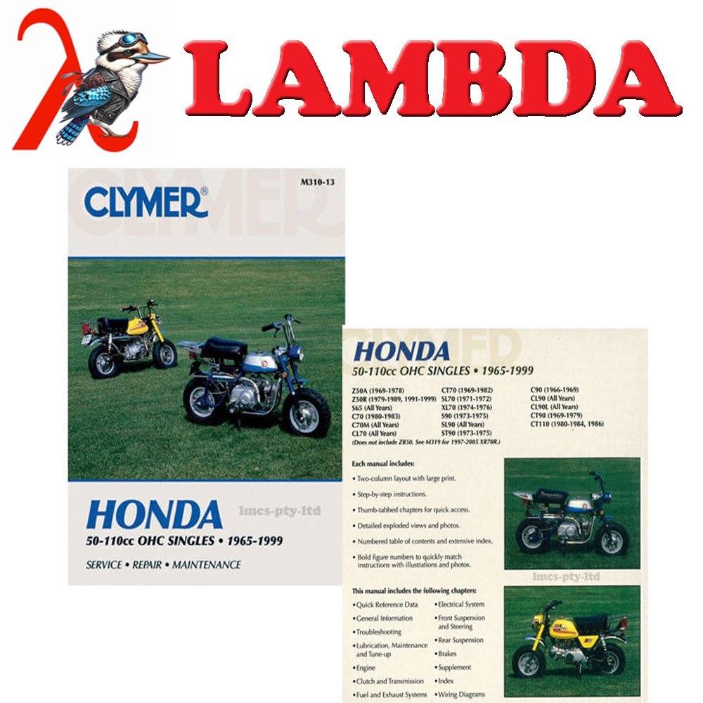 Manual Book by Clymer for Honda CT110 Postie Bikes – LAMBDA