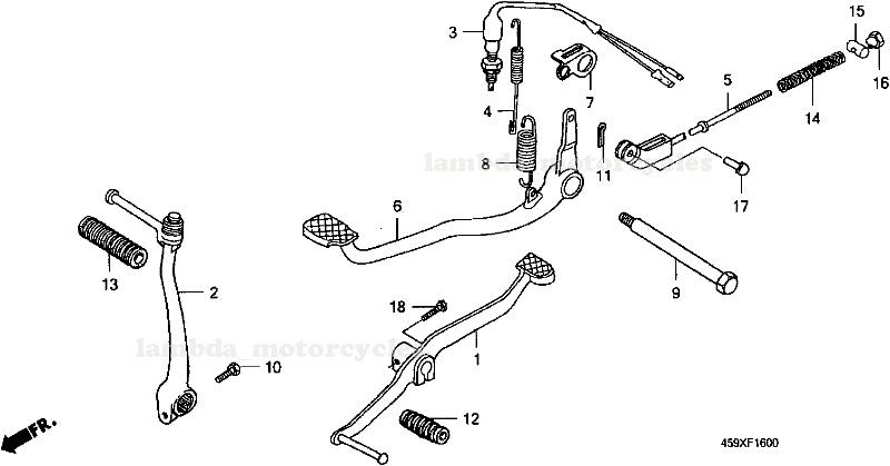 Levers / Pedals – Brake, Kick, Gear – LAMBDA MOTORCYCLES